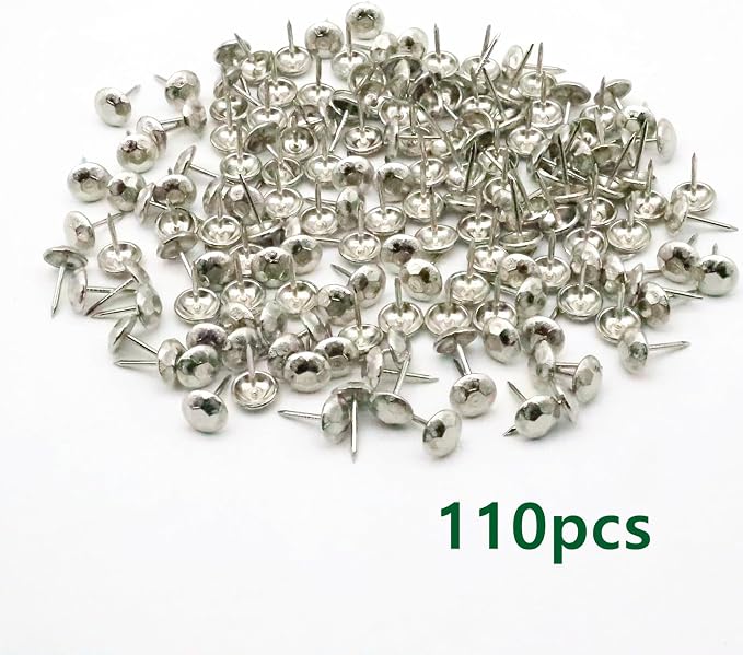 110pcs Upholstery Tacks for Furniture, Metal Upholstery Nails Decorative Thumb - Image 5
