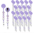 60pcs Purple Beadable Badge Reels Making Kits by Unknown