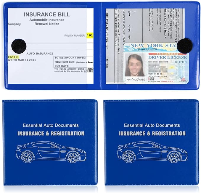 UYYE Car Registration and Insurance Card Holder, Vehicle Glove Box Car Organizer by UYYE