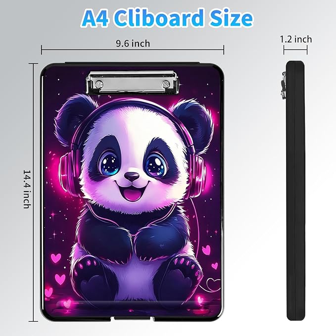Clipboard with Storage, A4 High Capacity Clip Boards 14.4 x 9.6, Heavy Duty - Image 2