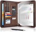 Leathario Portfolio Binder, 3-Ring Folder Organizer, Includes 10 Sheet by Leathario