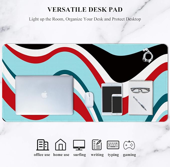 Auhoahsil Large Mouse Pad, Full Desk XXL Extended Gaming Mouse Pad 35" X 15" - Image 7