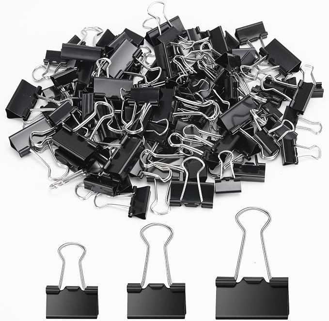 OWLKELA 100 Pcs Paper Binder Clip, Metal Paper Clamps, Home and School Supplies by OWLKELA