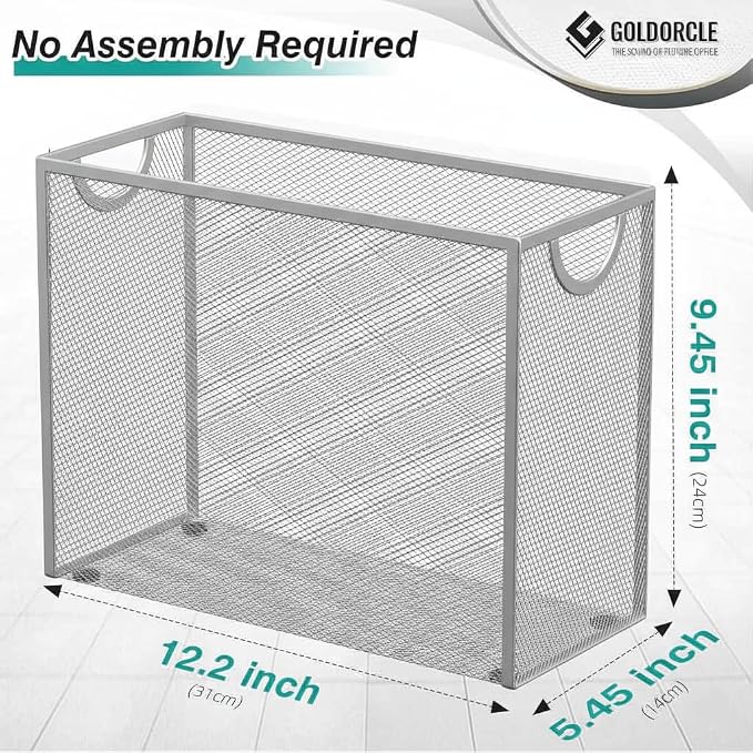 Hanging File Organizer, Letter-Size File Holder Filing Box - Image 2