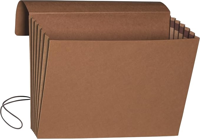 Smead Redrope Expanding File Wallet, Flap and Cord Closure, 5-1/4" Expansion by SMEAD