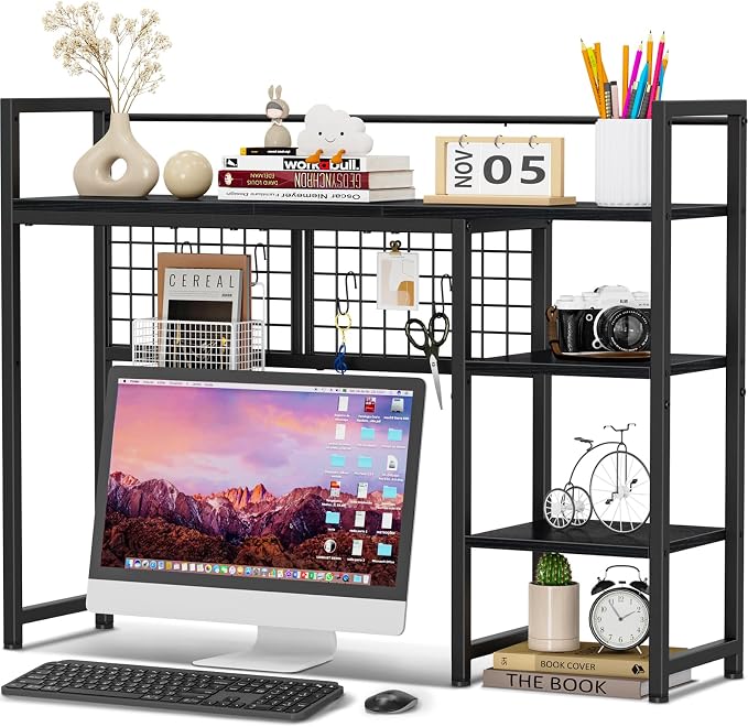 Snughome Desk Shelf, 38.6" Desktop Organizer Shelf, Desk Hutch by Snughome