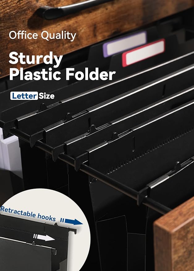SortRax Plastic High Capacity Hanging File Folders, Side-Sealed Accordion Pocket - Image 5