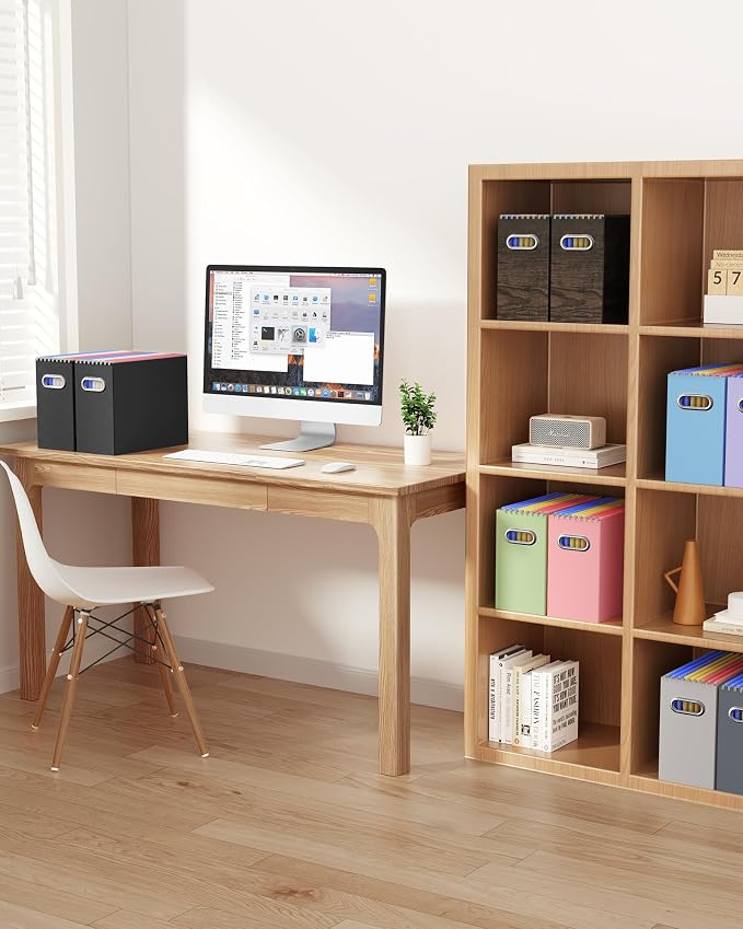 Oterri File Organizer Box, Portable Collapsible Cardboard File Folder Organizer - Image 5