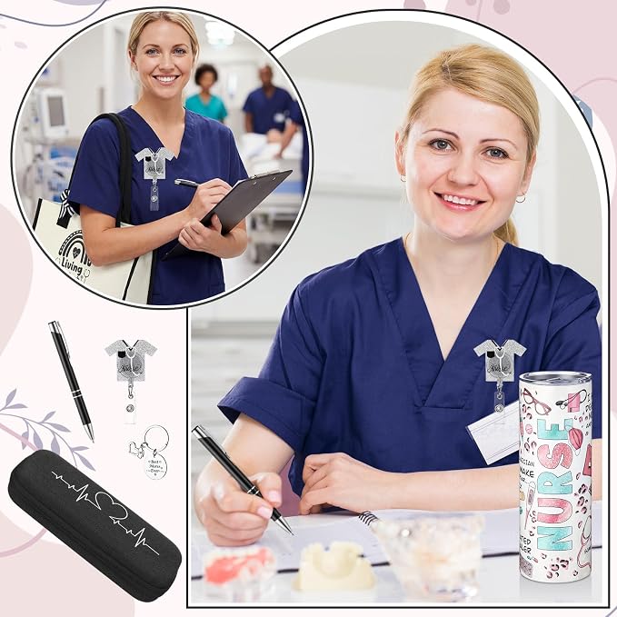 Sieral 7 Pcs Graduation Gifts for Women Nurse Appreciation Gifts Set Canvas - Image 7