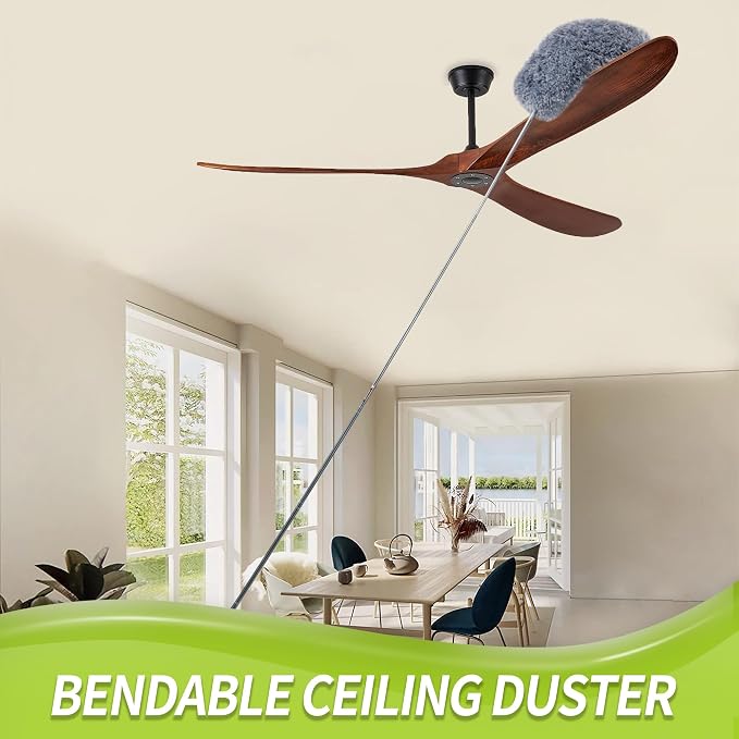 IVYROLL Cobweb Duster with Extension Pole, Spider Web Brush & Ceiling Cleaning - Image 3
