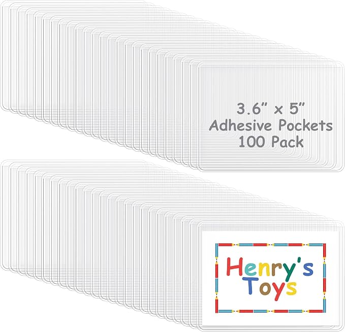 Jeyiour 100 Pcs Label Holders Adhesive Nameplate Pockets Storage Bin Labels by Jeyiour