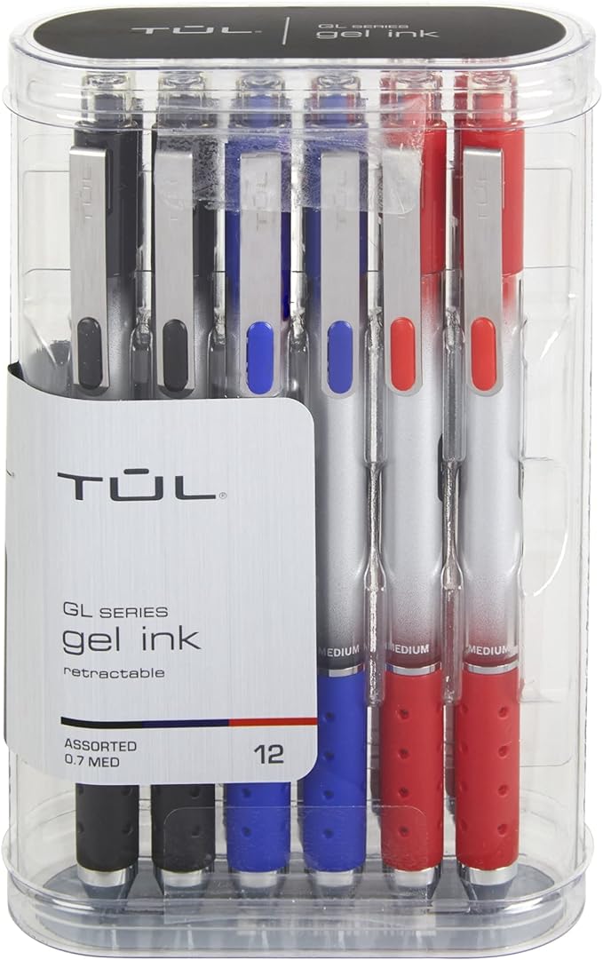 TUL® GL Series Retractable Gel Pens, Medium Point, 0.7 mm by TUL