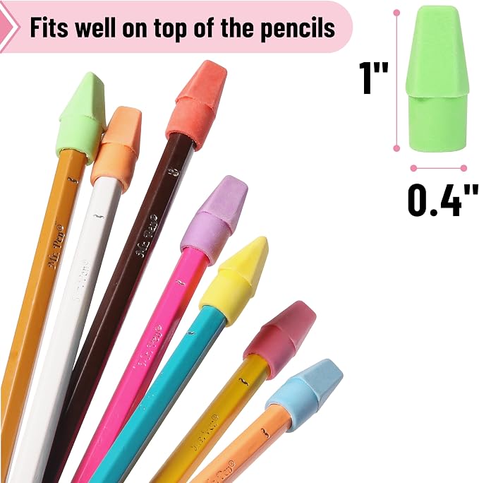 Mr. Pen- Pencil Erasers Toppers, 120 Pack, Latex Free, No Smudge | Mr Pen - Image 3