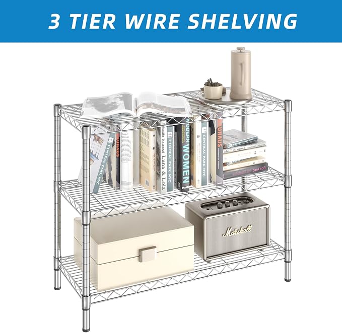 Guan River 3-Shelf Adjustable Metal Wire Shelving, Sturdy and Durable, Storage - Image 6