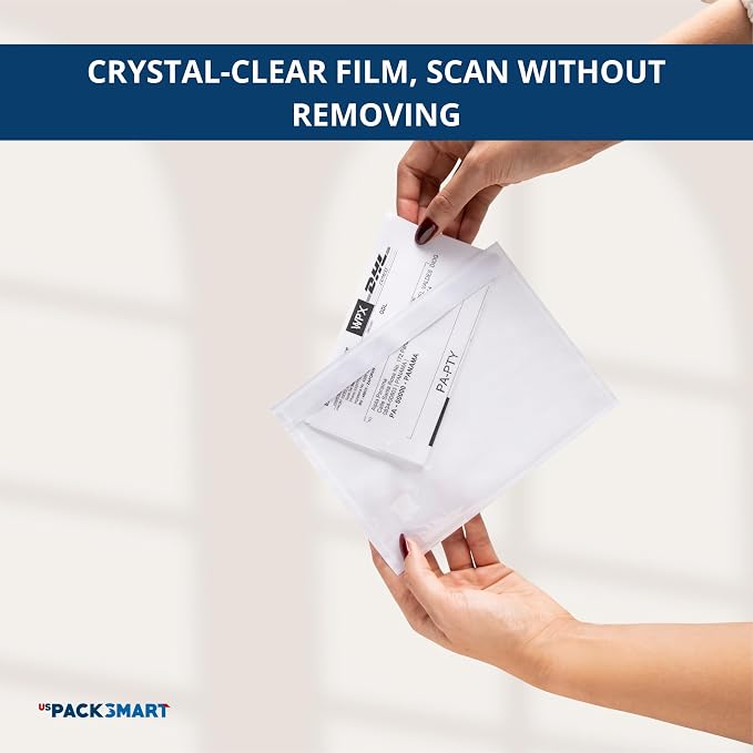 200 Units, 4.5"x5.5" Clear Packing List Shipping Pouches – Heavy Duty - Image 5