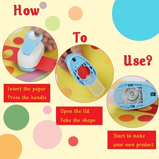 Ecohu Circle Hole Punch for Craft Sizeout 1inch, Paper Punch Shapes, Craft - Image 7