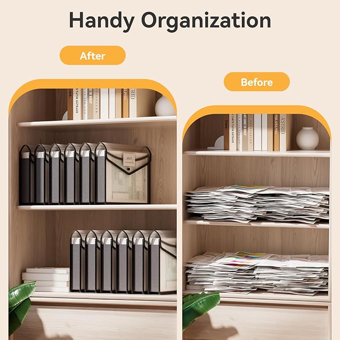 ABC life 6-Pack Plastic Expanding File Folders, Folders - Image 6