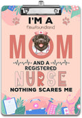 I'm a Newfoundland Mom and a Registered Nurse Nothing Scares Me Acrylic by Ninety3POD