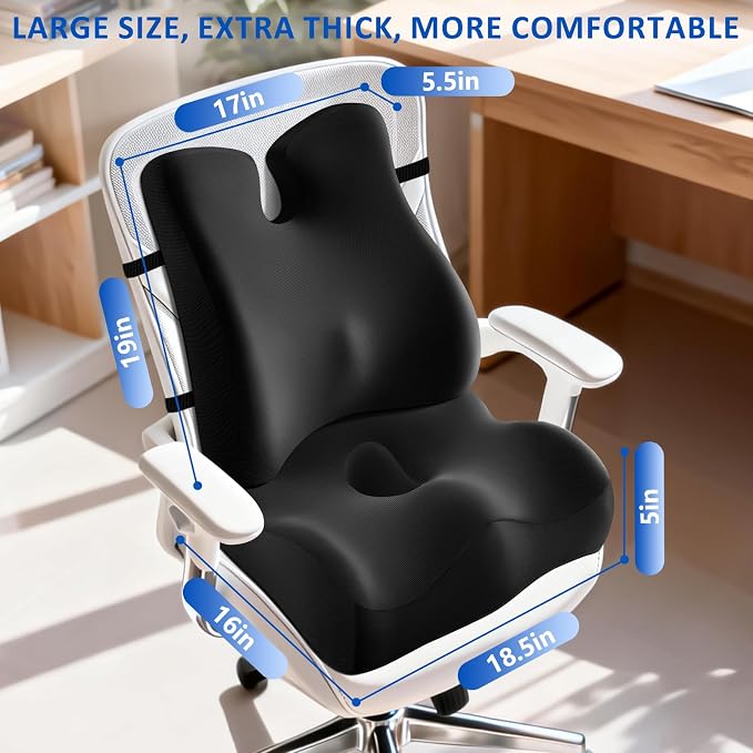 Lumbar Support Pillow for Office Chair, Seat Cushion - Image 3