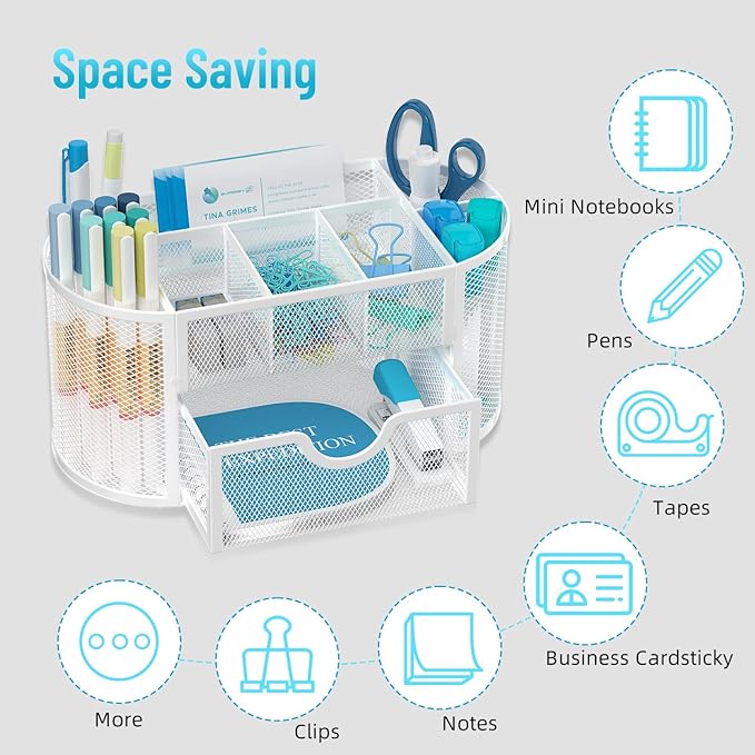 SUPEASY Mesh Desk Organizer, Desk Accessories & Workspace Organizers - Image 5
