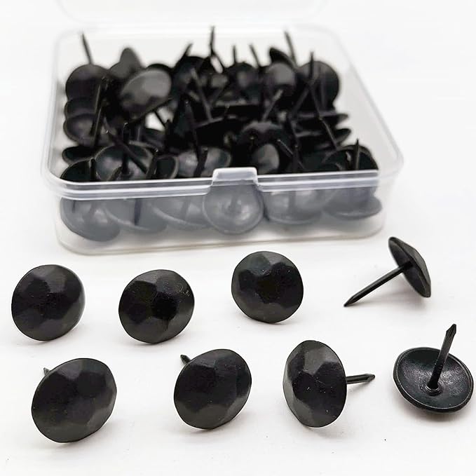 60pcs Upholstery Tacks for Furniture, Metal Upholstery Nails Decorative Thumb by QYIMLI