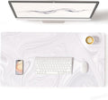 Colorful Star White Marble Large Mouse Pad, Waterproof Office Desk Mat by ColorfulStar