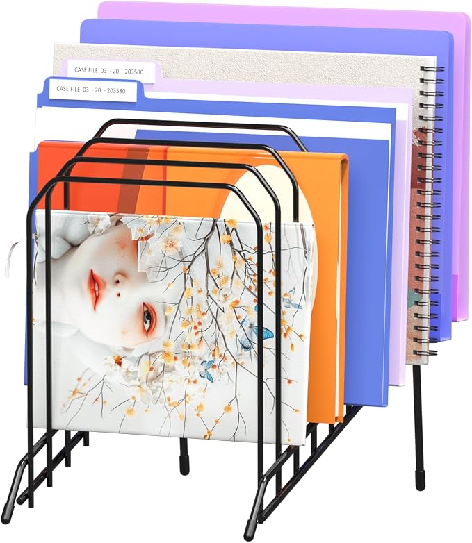Gawerk Incline Metal Desk Magazine Folder Holder, Sorter Desk File Organizer by Gawerk