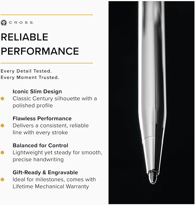 Cross Classic Century Lustrous Chrome Ballpoint Pen - Image 4
