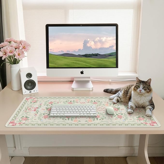 iCasso Green Desk Mat, Cute Desk Pad - Image 6
