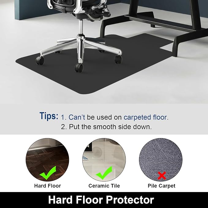 AiBOB Office Chair Mat for Hardwood Floor, 36 X 48 inches, Hard Floor Chair - Image 5