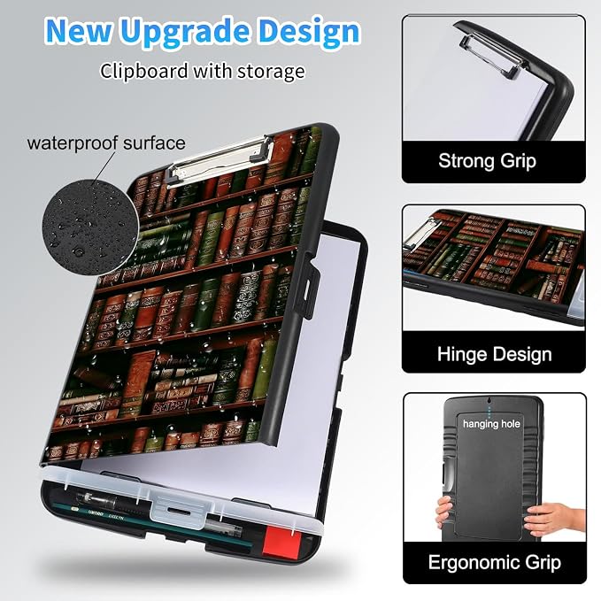 LYHXLYJH Clipboard with Storage, A4 Clipboards with Pen Holder, Heavy Duty - Image 3
