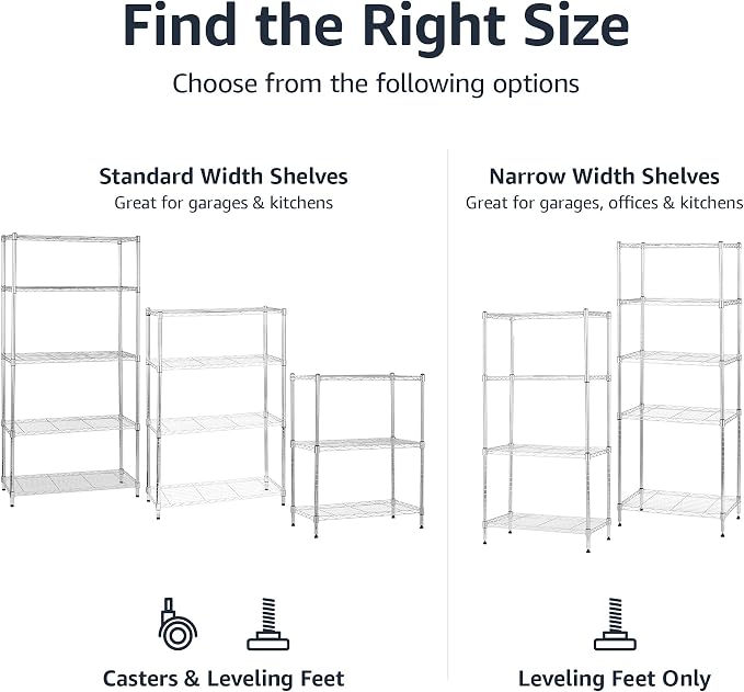 Amazon Basics 4-Shelf Adjustable Heavy Duty Storage Shelving Unit - Image 5