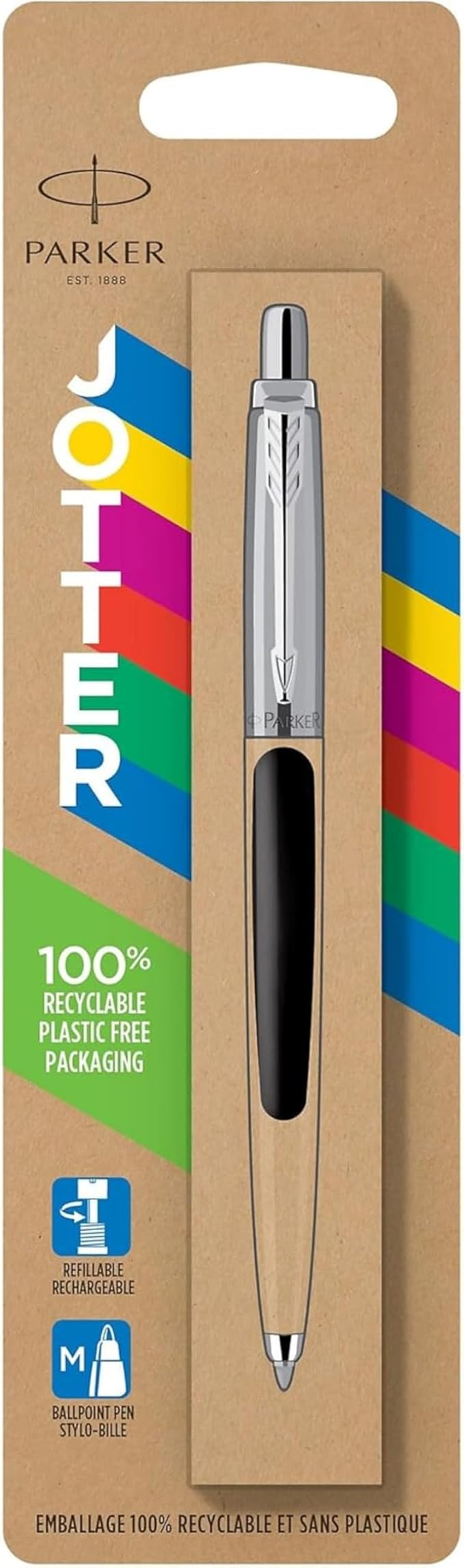 Parker Jotter Originals Ballpoint Pen, Classic Black Finish, Medium Point - Image 8