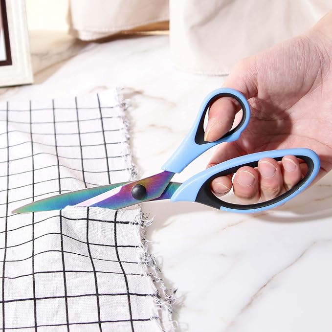 Scissors All Purpose, Sharp Titanium Blades Shears, Rubber Comfort Grip Handle - Image 5