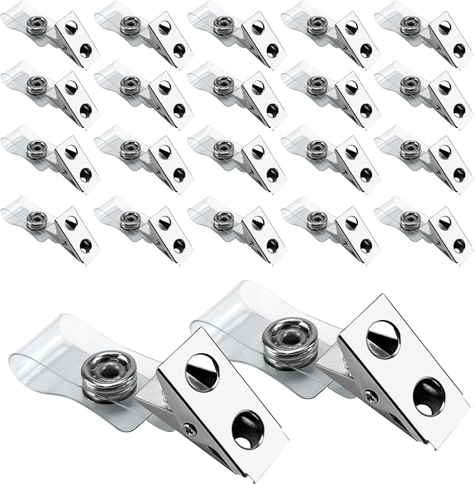 DE 100Pcs Metal Badge Clips by DigitalEnergy
