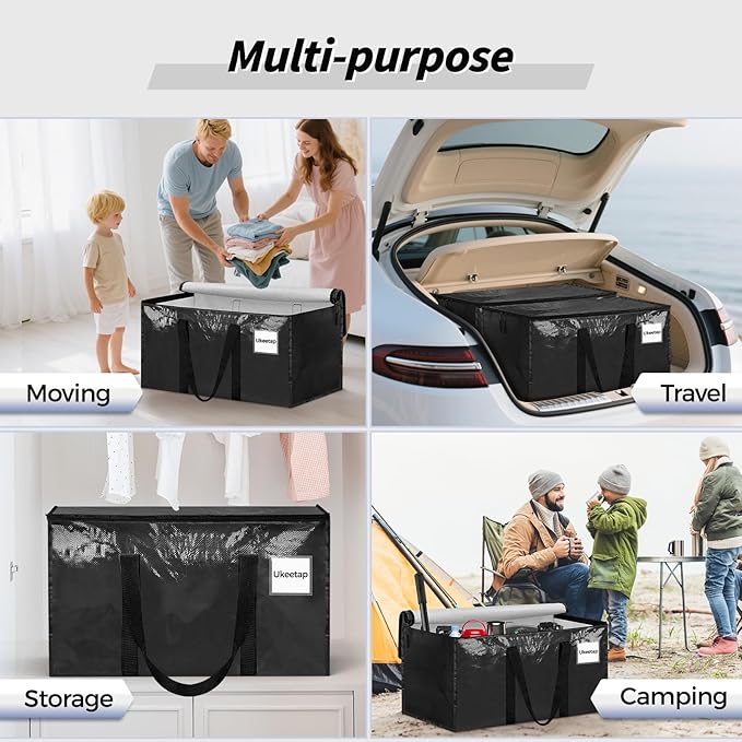 8 Pack Extra Large Heavy Duty Moving Bags, Reinforced Handles & Heavy-Duty - Image 6