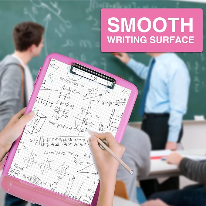 Sooez Clipboard with Storage, Clip Board 8.5 x 11 with Pen Holder, Plastic - Image 6
