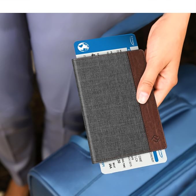 FINTIE Passport Holder, Slim Travel Wallet RFID Blocking Card Case Cover - Image 5