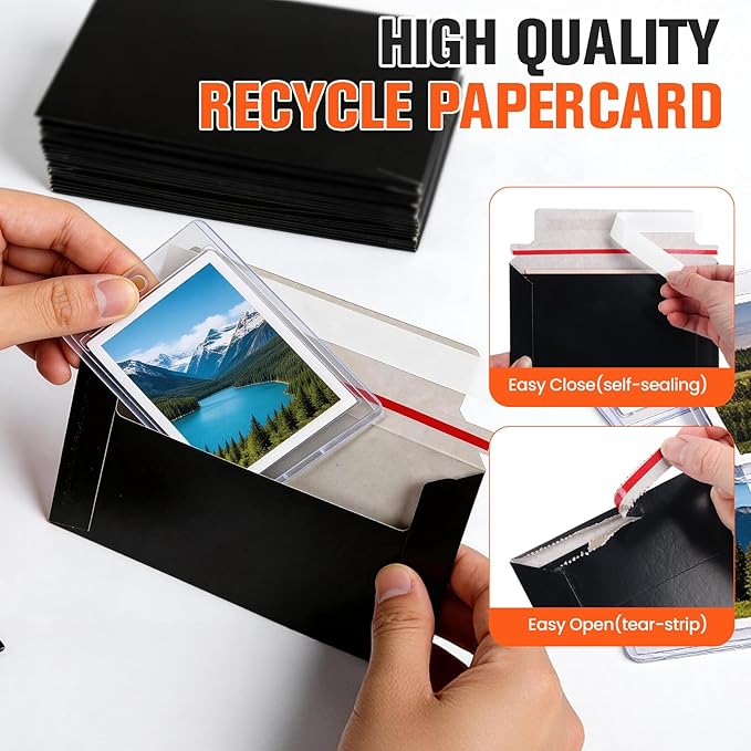 240 Pack Black Rigid Mailers, Perfect Size Shipping Envelopes - Image 3