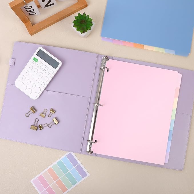 SKYDUE Durable Plastic 8-Tab Dividers, Big Tab Dividers - Image 3