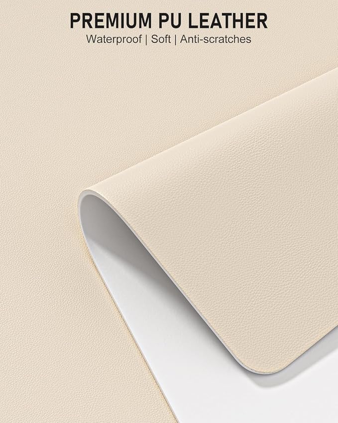 Desk Pad, 35.5" x 17" PU Leather Non-Slip Desk Mat Large Mouse Pad - Image 3