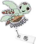 Funny Turtle Nurse Badge Reel, Cute Work Badge Holder by BEZTN