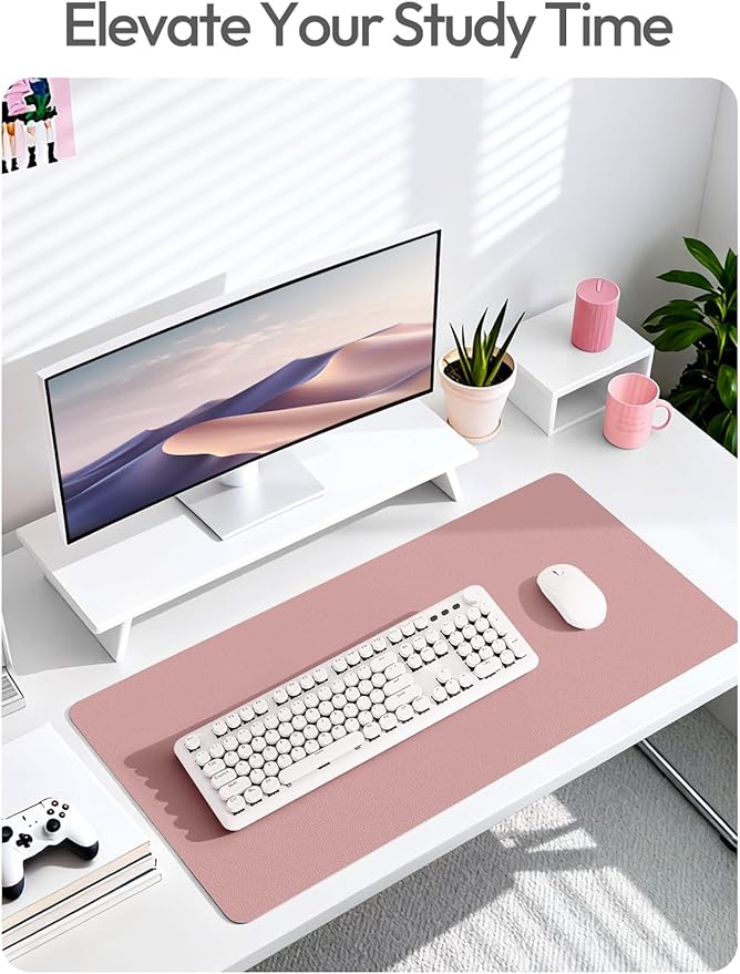 YSAGi Leather Desk Protector, Office Mat, Large Mouse Mat, Non-Slip PU Leather - Image 6