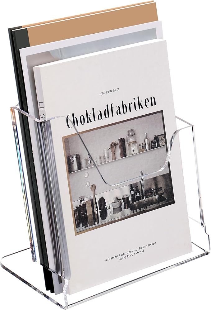 HeZone Acrylic Brochure Holder 8.5X11Inch, Magazine Pamphlet, Booklet Holder by HeZone