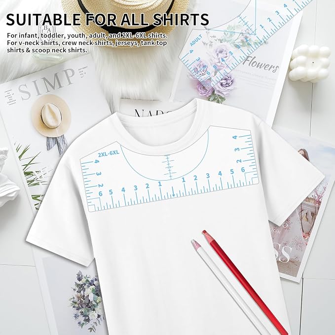5Pack Tshirt Ruler Guide for Vinyl Alignment, T Shirt Rulers to Center Designs - Image 4