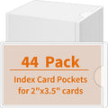 44 Pack Adhesive Pockets, Bin Labels by yeestone