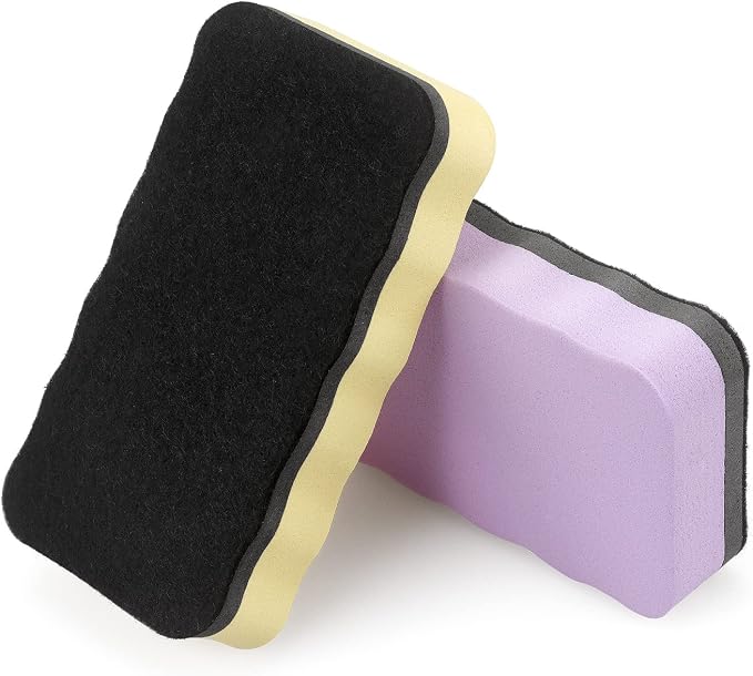Tamaki 6 Pack Magnetic Dry Eraser Erasers 4.2'' x 2.2'', Wavy | Dry Erasers - Image 3