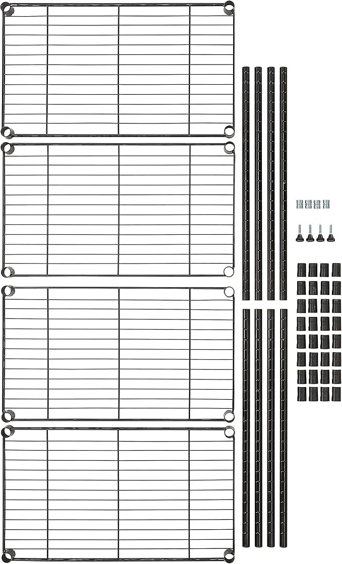 Amazon Basics 4-Shelf Steel Wire Storage Shelves - Image 7