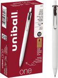 uniball one Retractable Gel Pens, Micro Point, 12 Pack by uni-ball