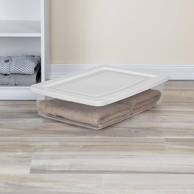 Sterilite 30-Pack Storage Box, Stackable Clear Plastic Bins - Image 4